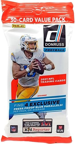 2021 Panini Donruss NFL Football 30 Card Value Cello Pack