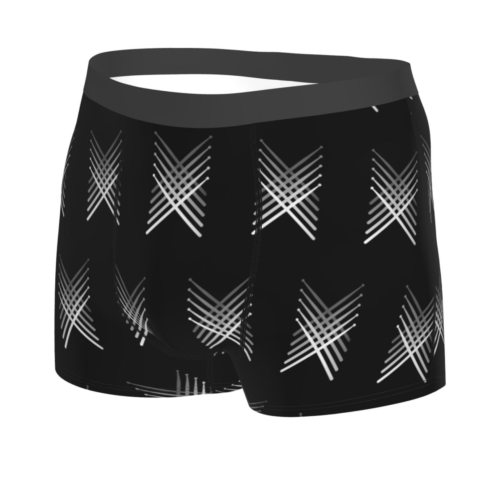 KWQDOZF Fading Percussion Drum Sticks Men's Performance Boxer Briefs