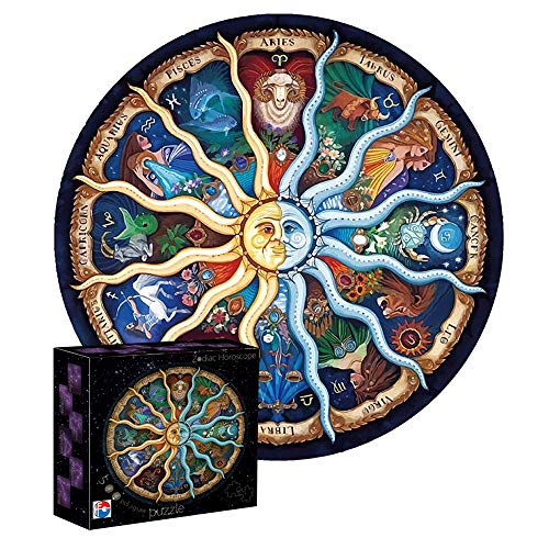 Jigsaw Puzzles 500 Pieces for Adults - Twelve Constellations Puzzle - Excellent Cutting Puzzles - Vibrant Colors Fits Family Challenge Puzzle Game