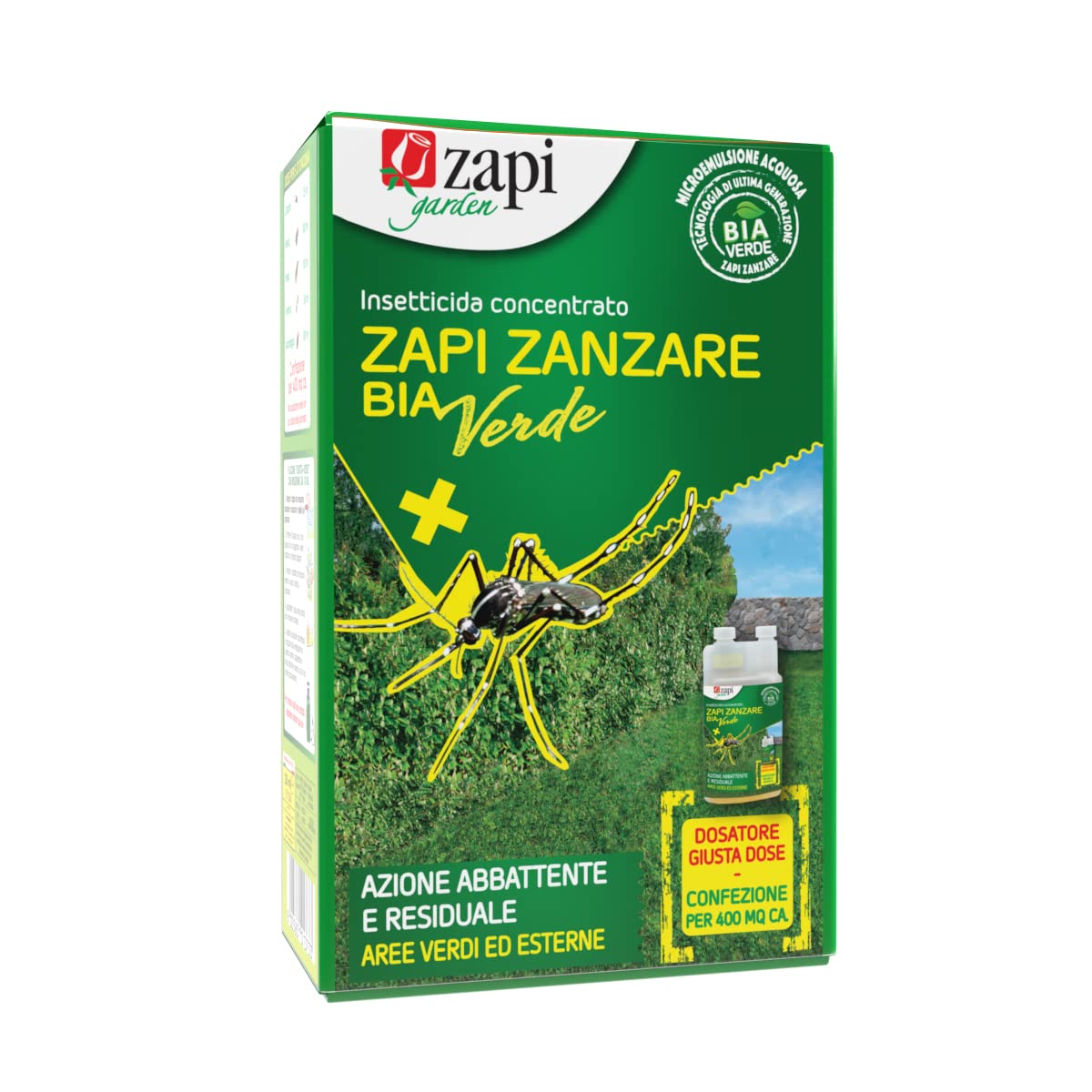 Zapi Garden Bia Verde - Insetticida per Zanzare, Fino a 3 Settimane, Antizanzare Concentrato, Esterno Giardino, 1 litro - 4