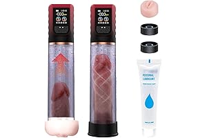 Electric Penis Pump with Lube, Premium Vibrating 3-in-1 Penis Extender Enlarger