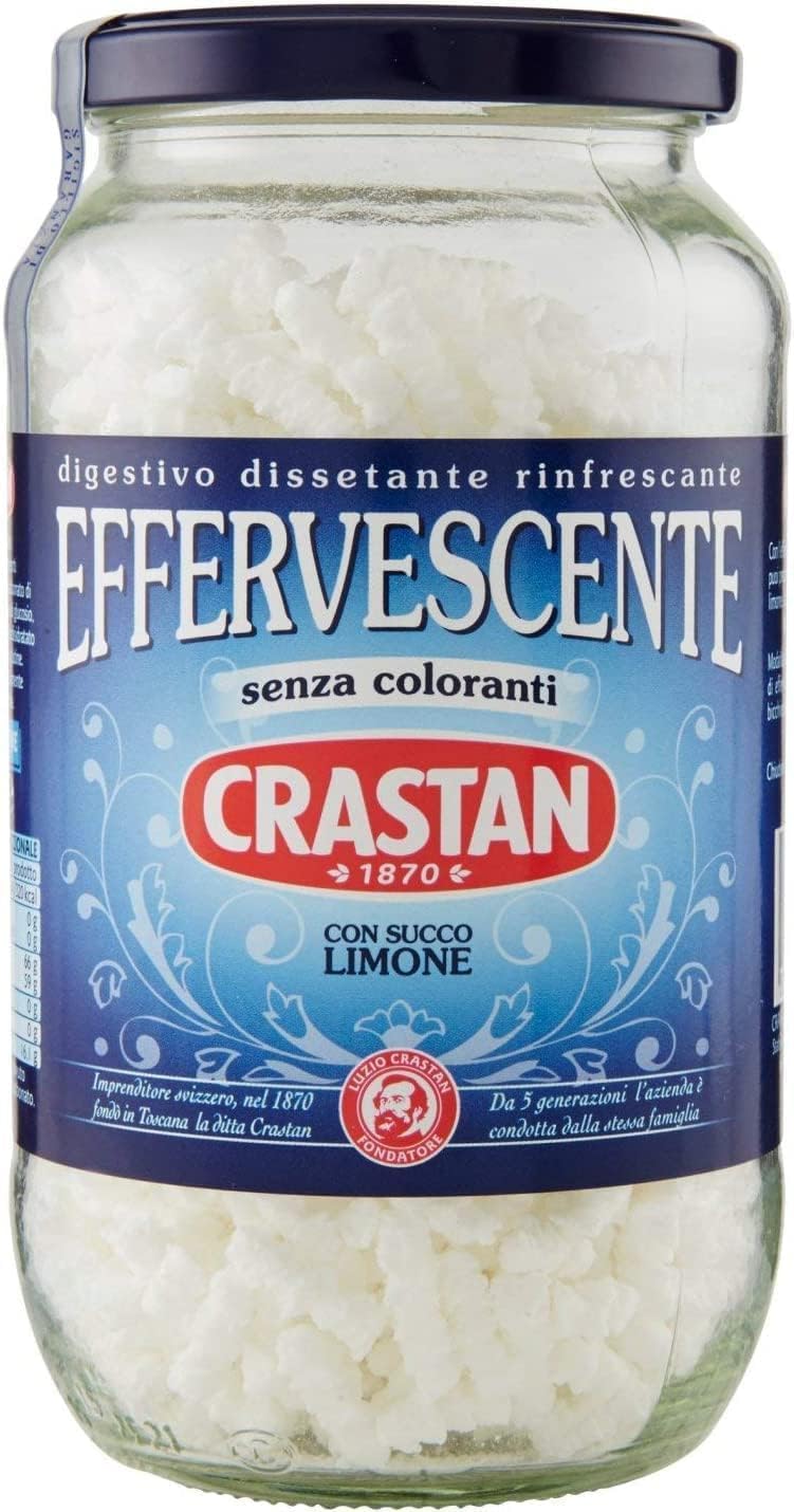 Italian Gourmet - Crastan - effervescent Digestif au Citron Sans Colorants Boisson Effervescente Rafraîchissante Lot de 6 x 100 g Italian Gourmet Polpa