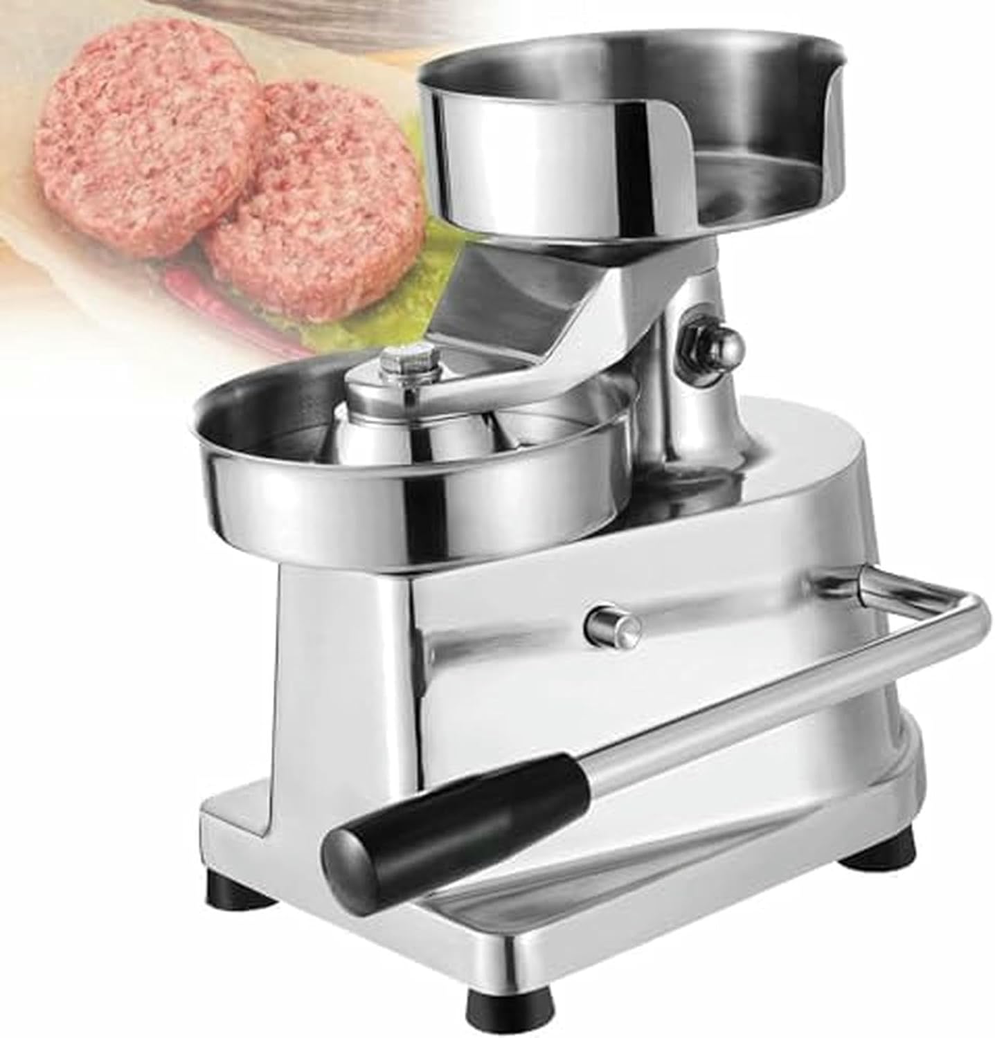 Heavy Duty Hamburger Press - Stainless Steel Patty Maker for Grilling and BBQ, for Home Chefs & Restaurants