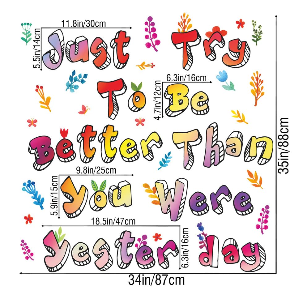 Vinilos Decorativos con Frases Motivacionales x4 12x18 pulg miniatura 2