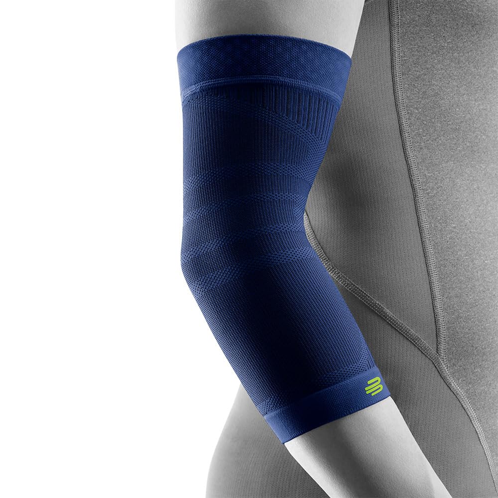 BAUERFEIND Ellenbogen Sleeve „Sports Compression Elbow Support“, 1 Unisex Ellenbogenbandage mit Kompression, Für Basketball, Leichtathletik und bei Ball- und Schlagsportarten, Rechts & Links tragbar