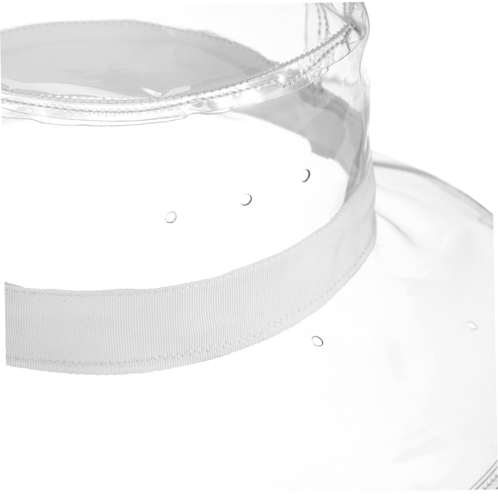 Cappello Trasparente in PVC Bianco Protezione Sole e Pioggia per Escursioni e Attività Allaperto
