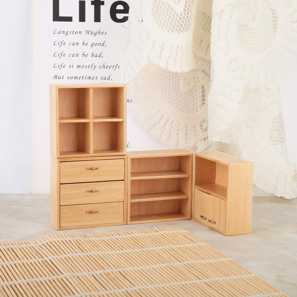 CASA BAMBOLE VINTAGE Sala Da Pranzo Armadio In Legno Con Stoviglie In Miniatura EUR 11,52 - Foto 13