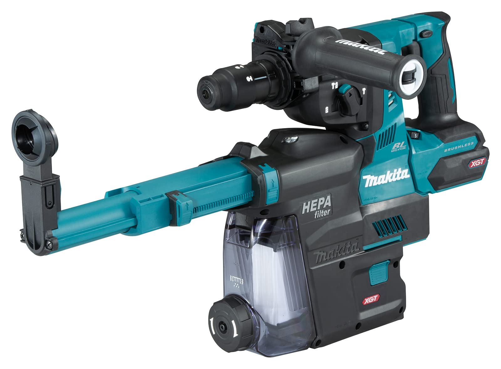 Makita HR004GZ02 40V Max Li-ion XGT Martillo giratorio sin escobillas completo con sistema de recogida de polvo suministrado en una funda Makpac - Pilas y cargador no incluidos