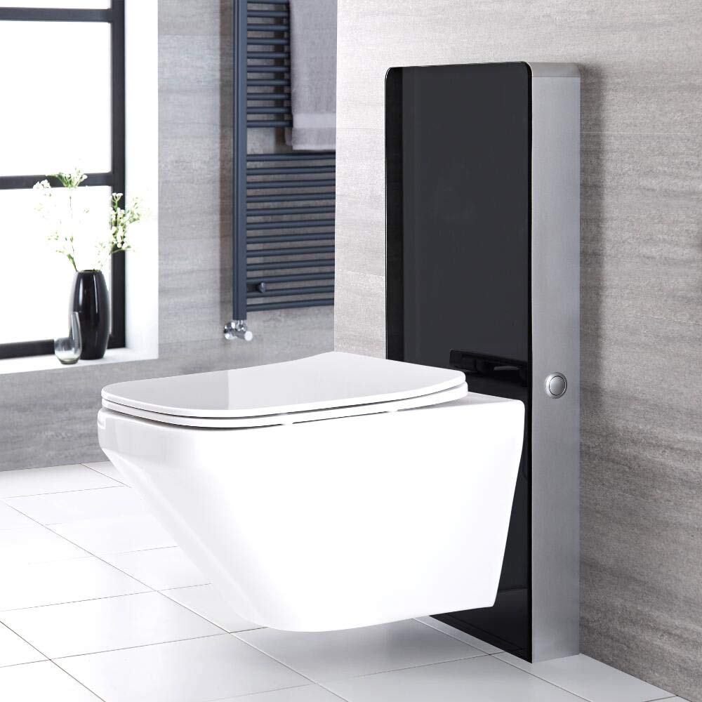 Buy Milano Arca White Ceramic Modern Bathroom Wall Hung Rimless