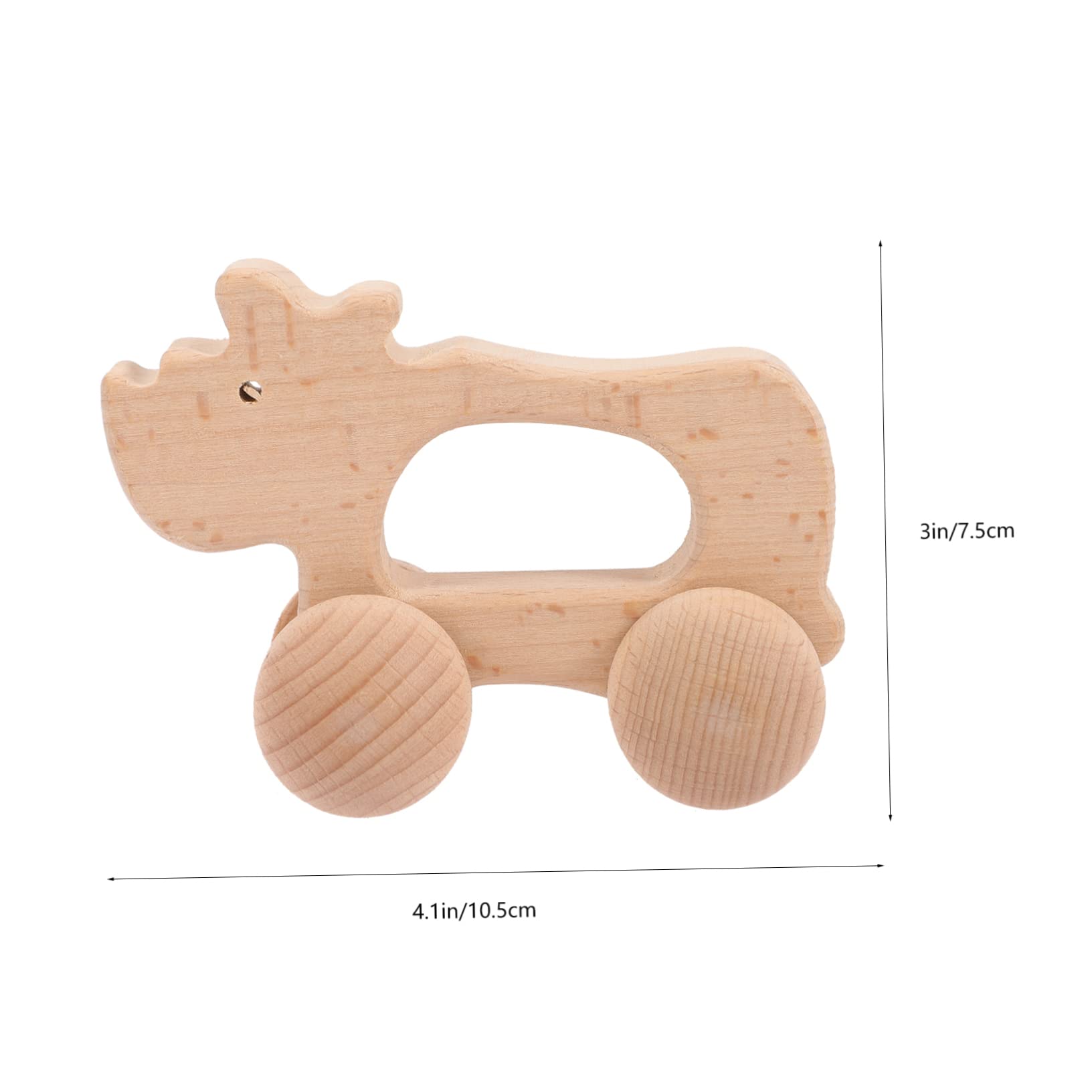 BESPORTBLE Car Wooden Push Car for Early Educational Grasp Training Safe Rounded Edges Enhances Hand Eye Coordination Development for Year