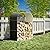 ONCEMORE Galvanized Steel Wood Shed Firewood Rack Outdoor, Heavy Duty Wood Racks for Firewood, Outdoor Firewood Rack with Cover, Firewood Storage and Lumber Storage Rack, Wood Holders, Arch Black