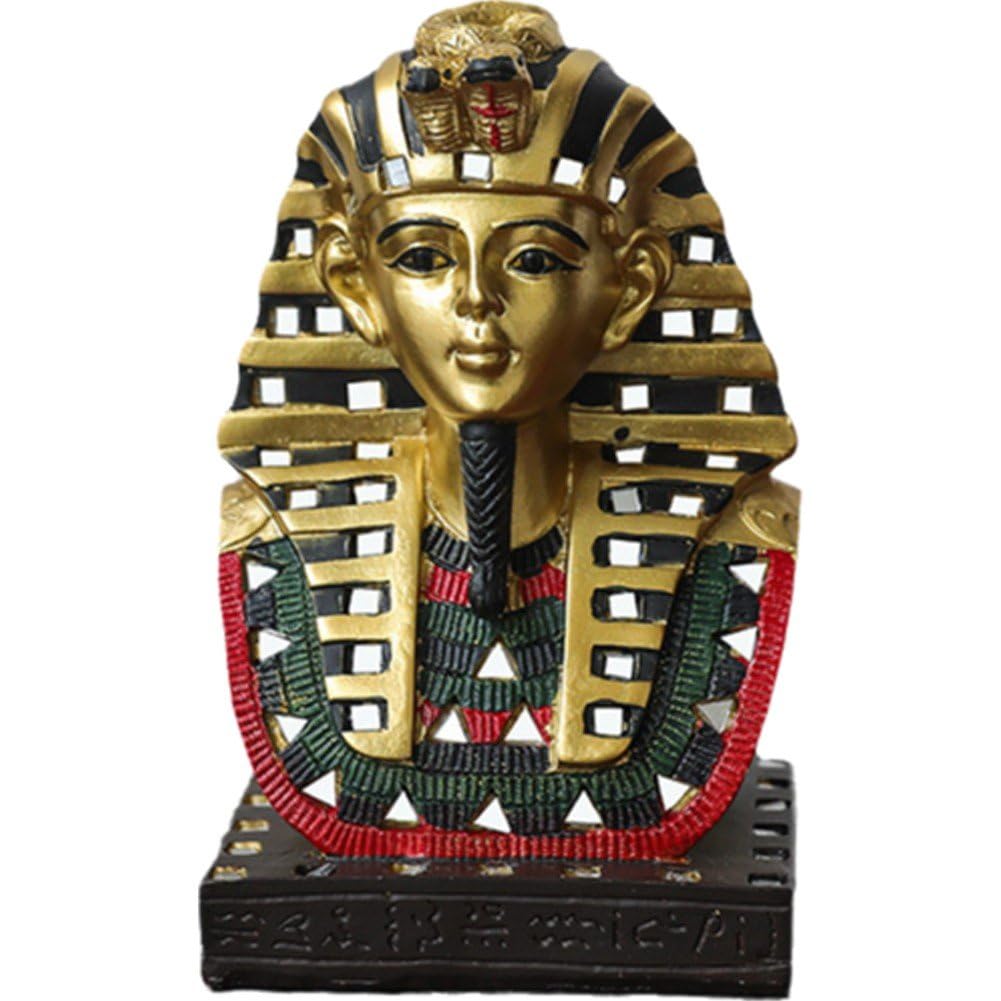 Luxylei Ancient Egyptian Pharaoh King Statue Resin Cleopatra Sculpture Craft Egyptian Sphinx Sculpture Ornaments for Home Office Decor