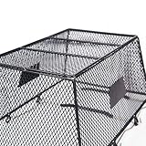 Xuejuanshop Koszyk na zakupy torba na zakupy Supermarket, koszyk na zakupy w kolorze czarnym, metalowy bar, koszyk na zakupy, przenośny kosz piknikowy/torba na zakupy