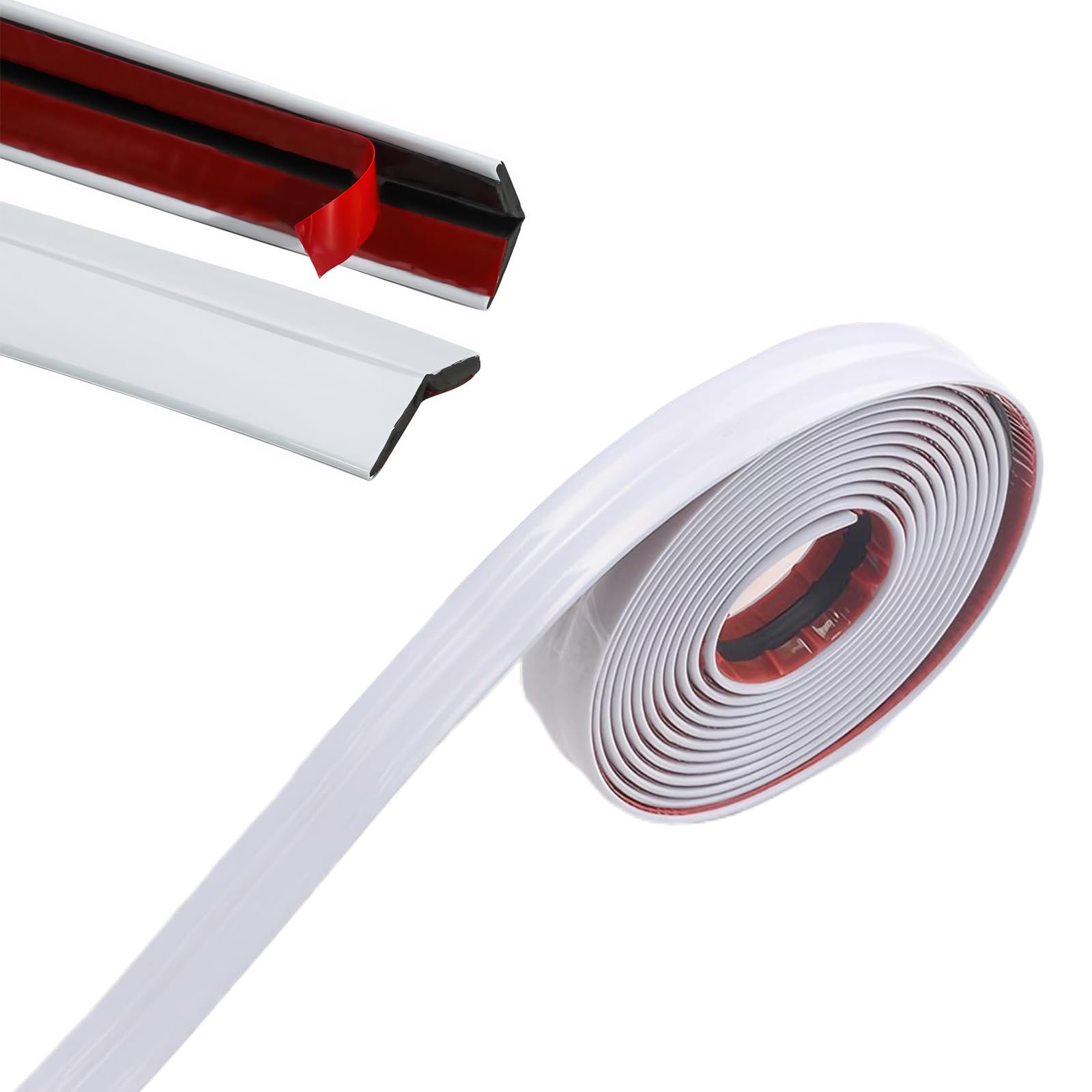 Inside & Outside Corner Trim,Tile Edging Trim Tile Trims and Edgings Wall Corner Protectors 2cm*6m Peel and Stick Molding Trim Baseboard Wall Trim Molding for Wall Corner Window Table White
