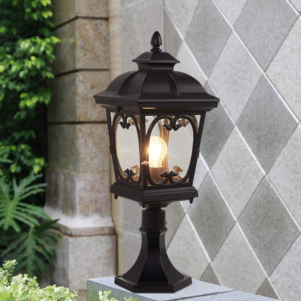 Lampadaire d'extérieur rétro créatif, éclairage de rue IP23 étanche à la rouille, lampe colonne décorative pour jardin, stade