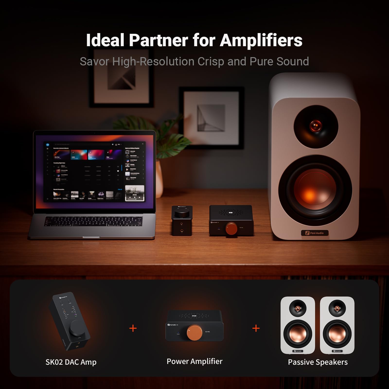 Fosi Audio MC331 Amplificateur à Tube HiFi avec DAC And SK02 DAC Amplificateur Bundle