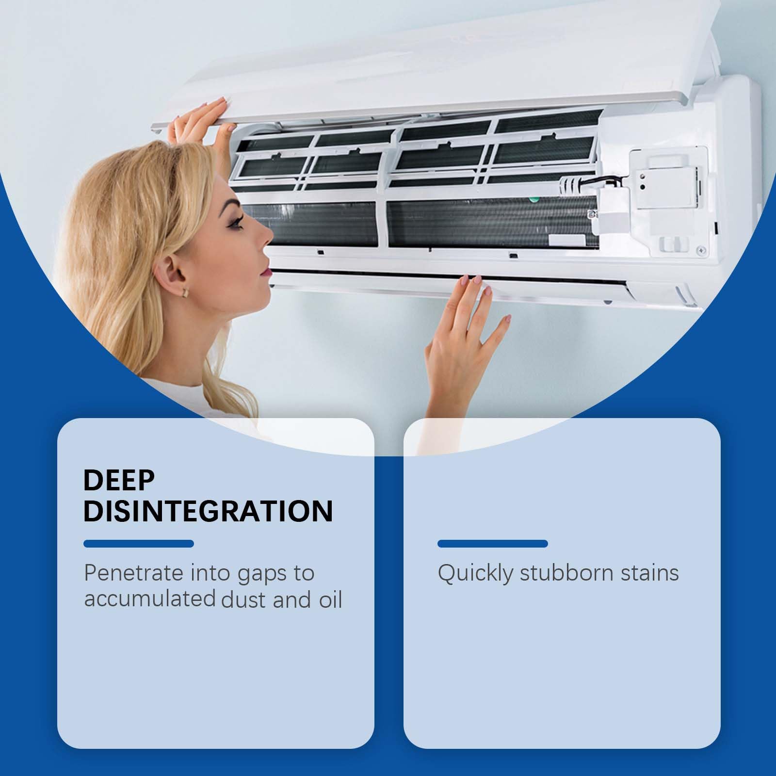 Detergente in schiuma per la pulizia profonda del condizionatore, vaporizzatore, deodorante, deodorante, deodorante, spray per la casa e l'auto, sistema Ac Cleaner, migliore efficienza di
