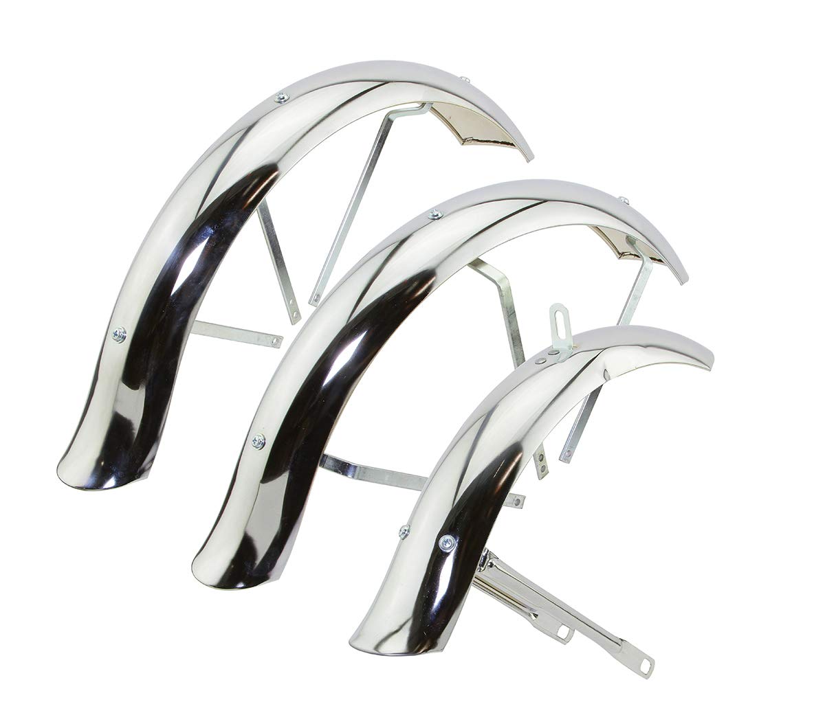 Alta Bicycle Chrome Flared Standard Trike Conversion Kit Fender Set, Multiple Sizes (16