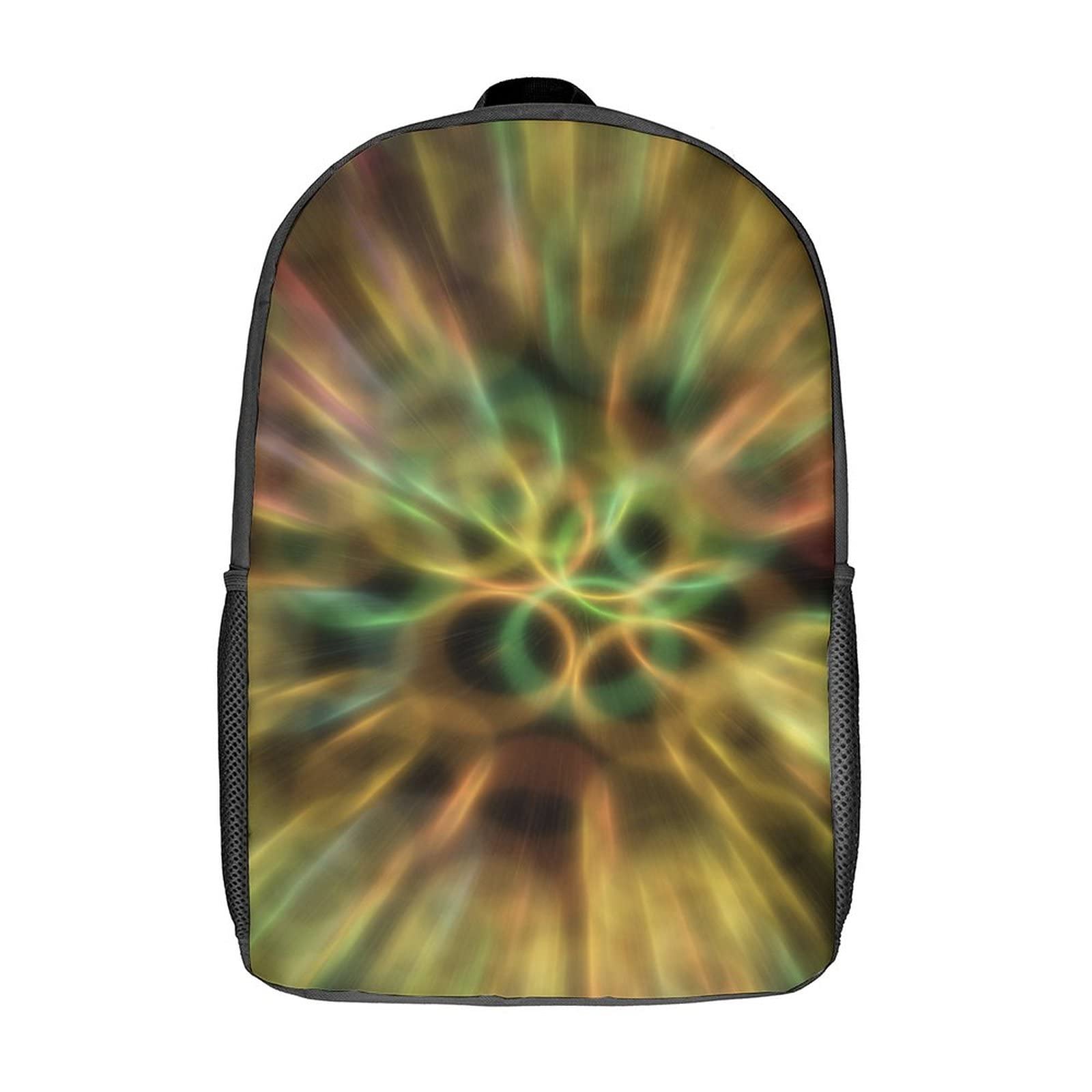 Mochila escolar de 17 pulgadas con estampado 3D unisex para estudiantes 8