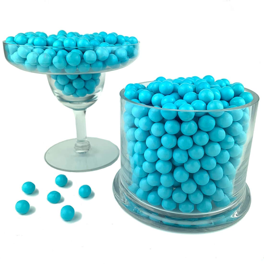 Color It Candy Powder Blue Sixlets 2 Lb Bag - Perfect For Table Centerpieces, Weddings, Birthdays, Candy Buffets, & Party Favors.