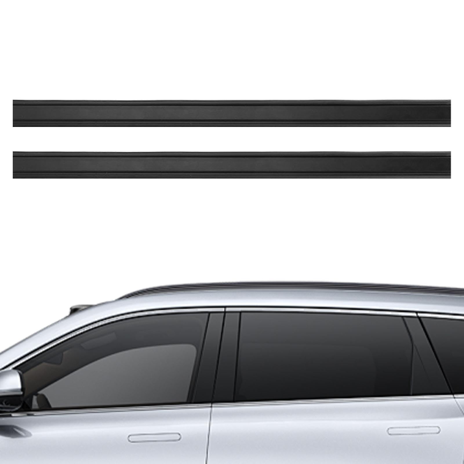 Limpiaparabrisas laterales para coche, limpiacristales laterales para coche, rasqueta de goma resistente a la intemperie para ventanas laterales, limpiador de ventanas multifuncional, fácil de