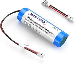 NASTIMA PH2.0/2P Plug 3.7V 2600mAh 9.36Wh Rechargeable Li-ION Battery for DIY Electronics, Voice Amplifiers, RC Toys, Lighting, with Polarity Conversion Cable