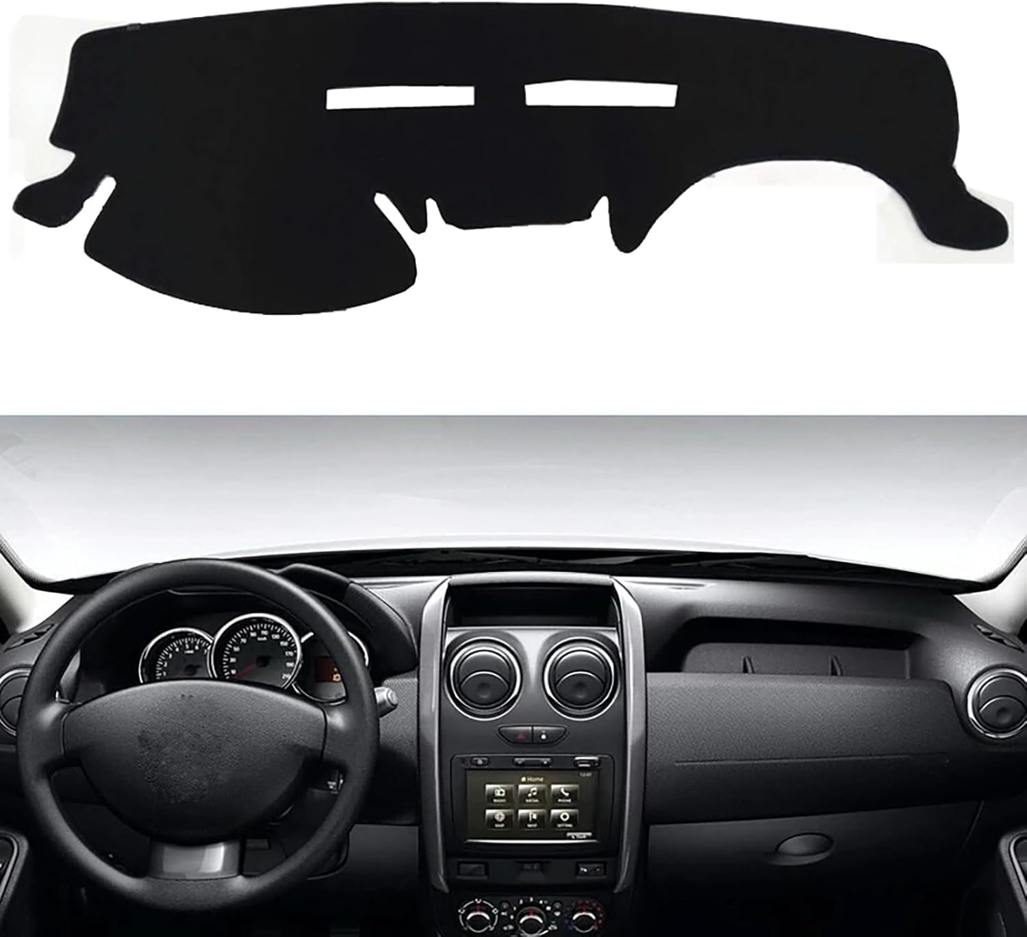 DdaiXQ Car Dashboard Mat For Dacia Duster 2014 2015 2016 2017, Anti Slip Anti Glare Dustproof Dashboard Cover Pad Protector Dash Cover Sunshade Dashmat
