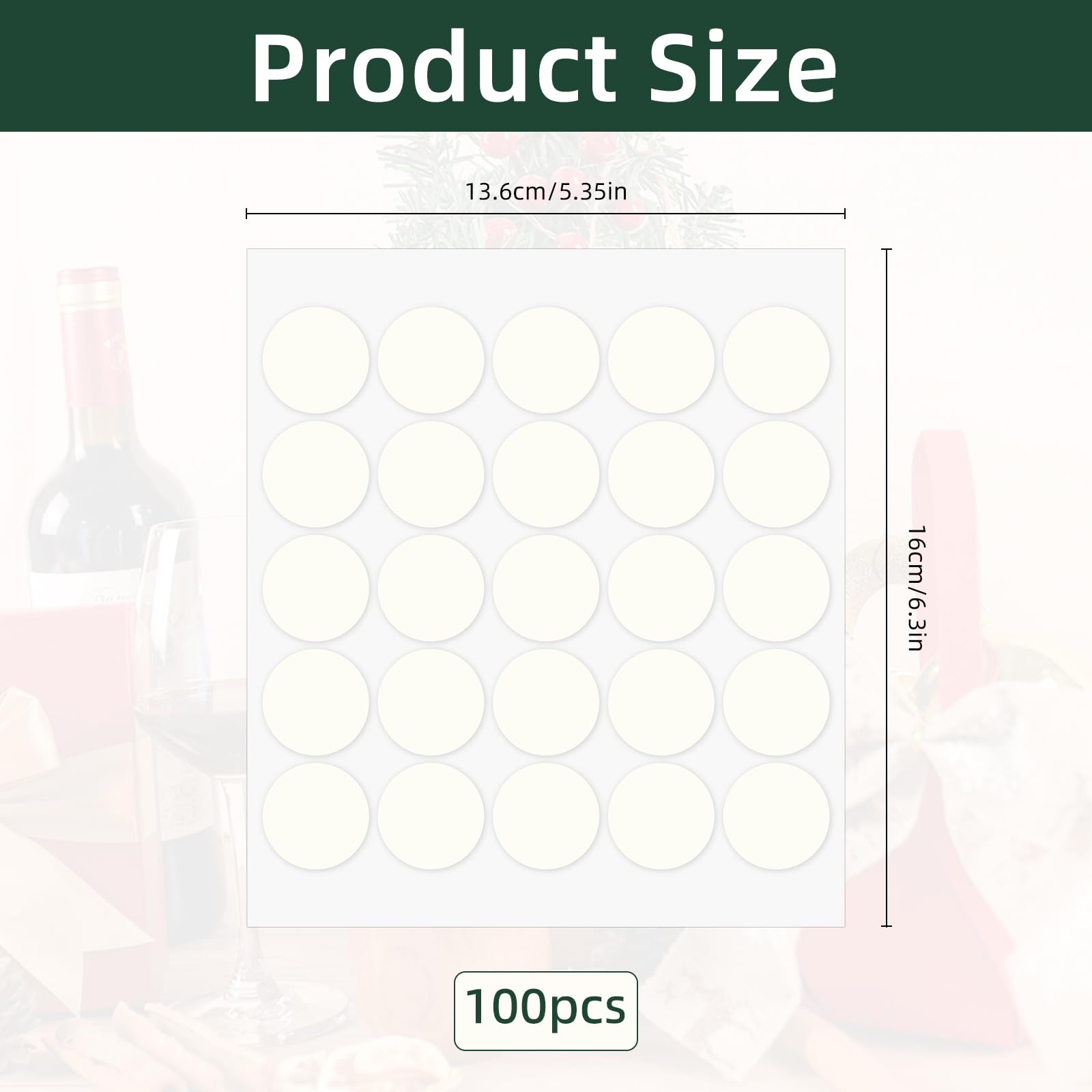 100 pcs Taper Candle Holders Candle Adhesive, Taper Candles Holder Stay Put Grips Adhesive, Wax Dots for Most Size Holders, Small Candles Adhesives Holder Tapers Inserts