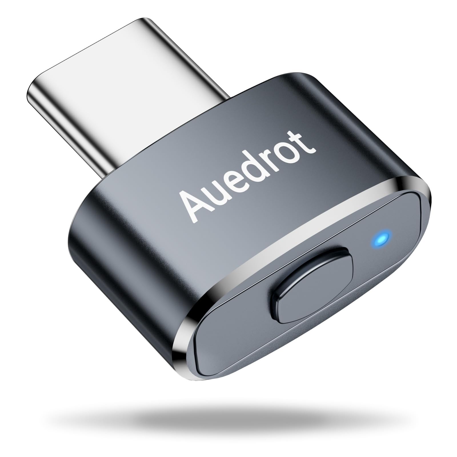AUEDROT Mouse Jiggler USB-C Undetectable Mouse Jiggler Type C Mover with Switch Button, Automatic Wiggler with 2 Jiggle Modes, Plug & Play, Keep Computer/Laptop Awake,Gray