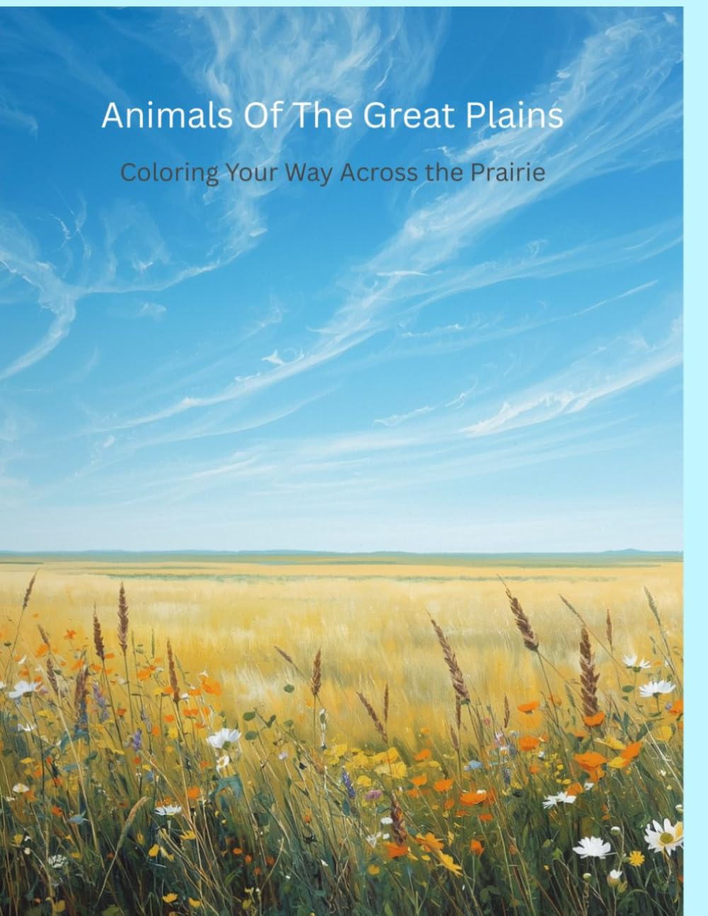 Animals of the Great Plains: A Relaxing Coloring Book of Prairie Wildlife