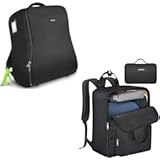 YOREPEK Stroller Gate Check Bag Backpack with Large Inner Mesh Pocket, Sturdy Stroller Storage Bag for Accessories,Backless Booster Car Seat Travel Backpack for Airplane