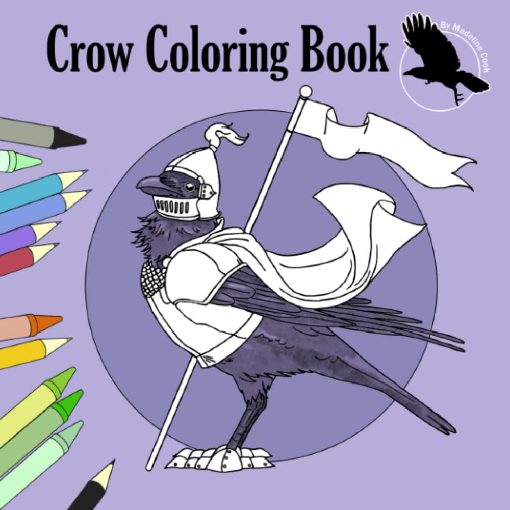 Crow Coloring Book