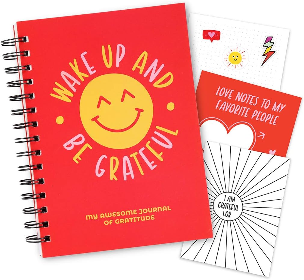DOODLE HOG Gratitude Journal for Kids, Teens - 100 Page Diary With Writing Prompts. Affirmation Journal Includes Stickers & Unique Gratitude Poster. Gifts Ideas for 10 11 12 Teenagers. Stuff for Teens