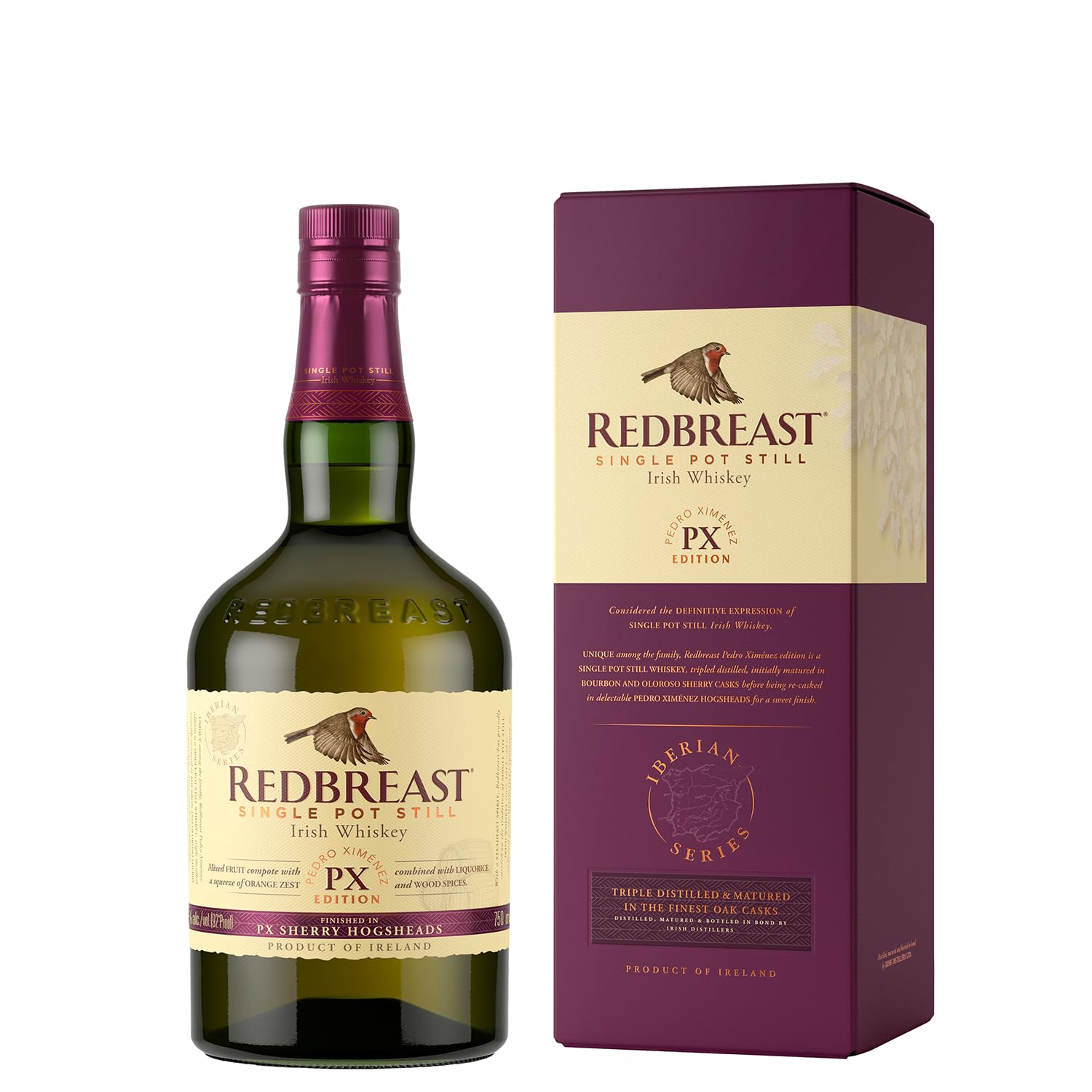 Redbreast Pedro Ximenez Edition | Iberian Series | Single Pot Still Irish Whiskey | 46% ABV | 70cl
