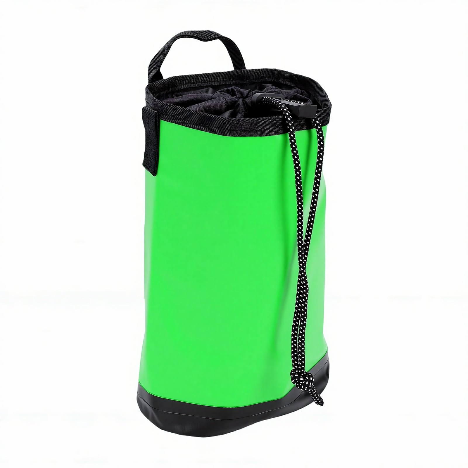 Rope Storage Bag, 500D PVC Coated Mesh Fabric, Internal Compartments, Adjustable Drawstring Opening, with Climbing Hook and Simple Buckle, for High Altitude Work and Outdoor (Green)