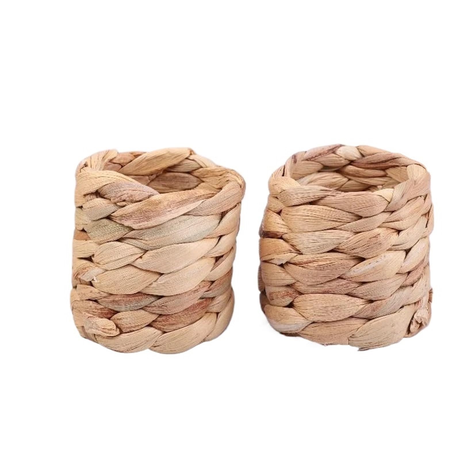 Anillos de servilleta para decoración de mesa, Servilleteros 12/18/24 piezas Tejidos a mano. Hierba de jacinto agua
