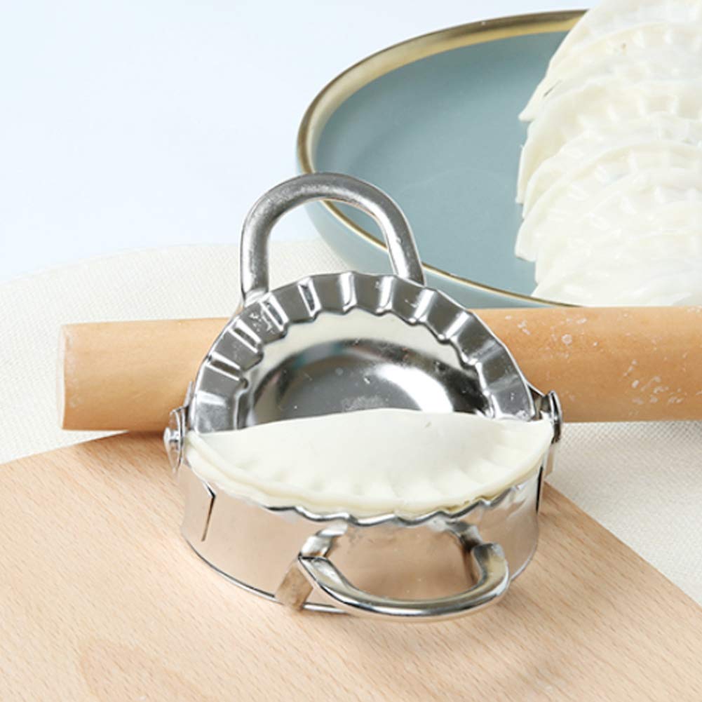 Dumpling Wrapper Maker Set – Knödelformer Aus Edelstahl, Manuelle Teigpresse Für Runde Teighüllen (Ø 10–11 Cm) – Perfekt Für Party, Kochkurs & Familienküche