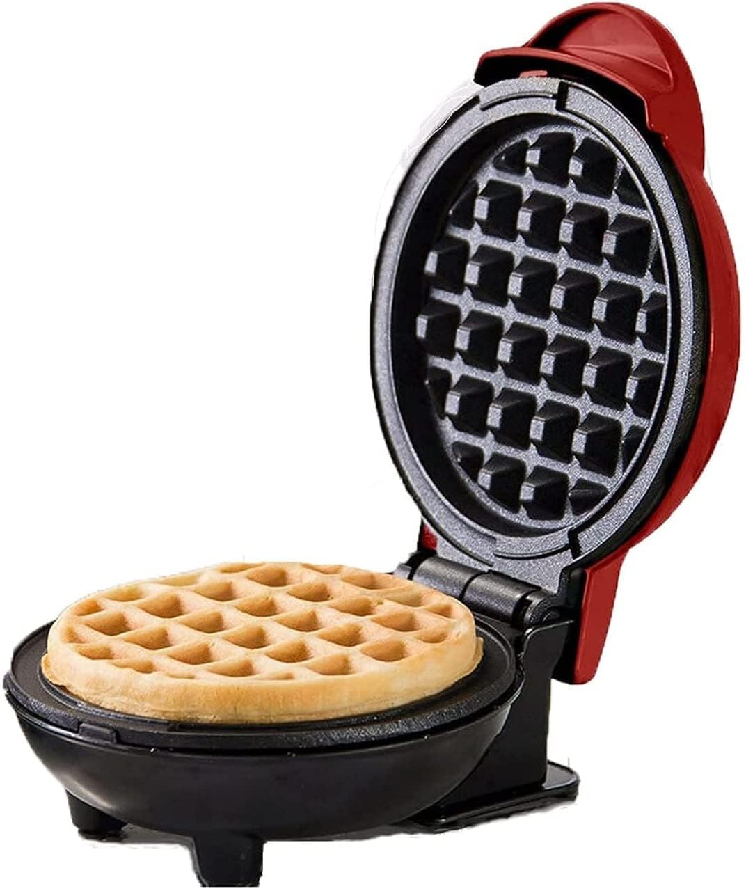 GARIHC ENTERPRISE Portable Electric Non-Stick Olive Mini Waffle Maker – 350W Electric Waffle Maker for Belgian Waffles, Pancakes & Snacks (4 Inch, Red, Pack of 1)-image-9