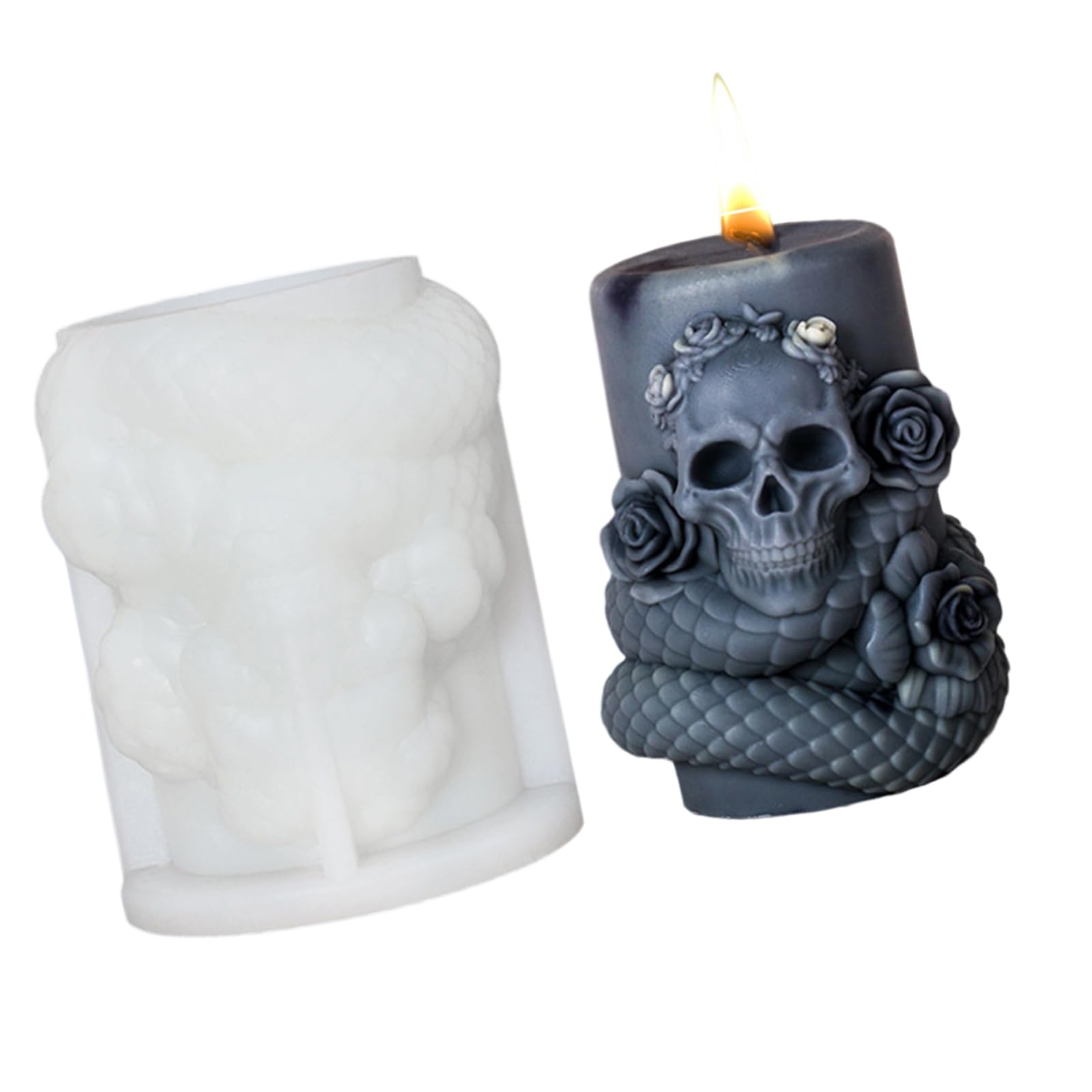 Xjdzineq Rotating Snake Molds Epoxy Resin Cylindrical Snakes Silicone Molds Castings Ornament Plasters Rotating Snake