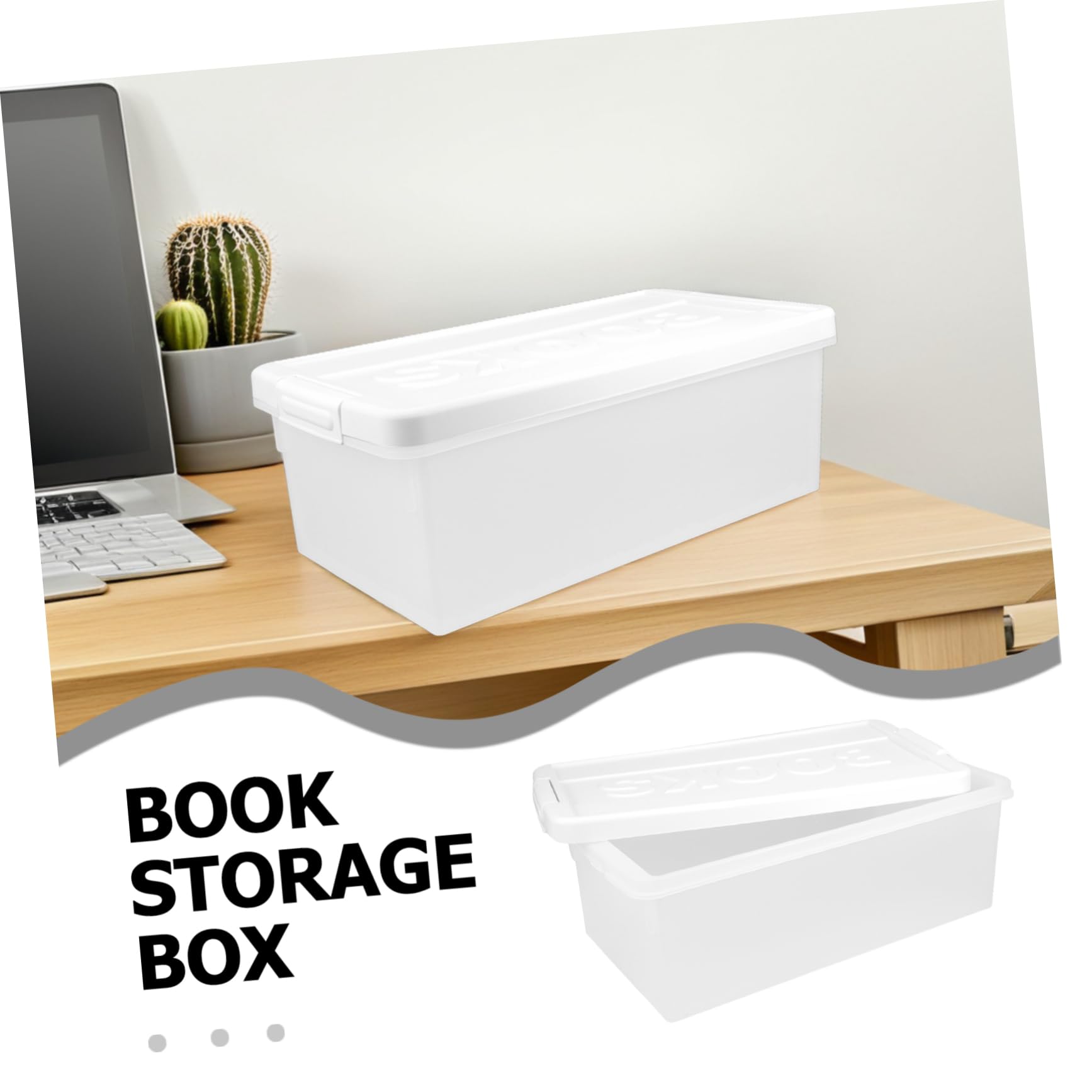 SOLUSTRE Scatola Organizer con Contenitore Multifunzionale per Libri Snack e Giocattoli Design Moderno e Versatile per Ufficio e Casa