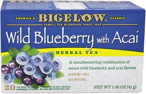 Miniatura 1 de BIGELOW Té de hierbas Arándano Salvaje con Acai, 20 unidades