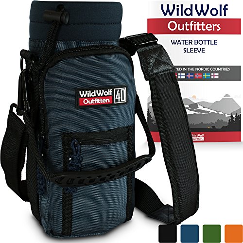 Wild Wolf Outfitters Water Bottle Holder for 40oz Bottles Blue - Carry, Protect