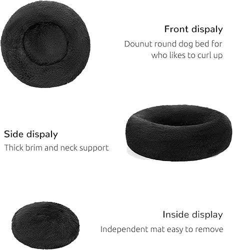 Miniatura 4 de Hachikitty Calming Donut Cuddler - Camas para perros grandes, para interiores, 36 pulgadas