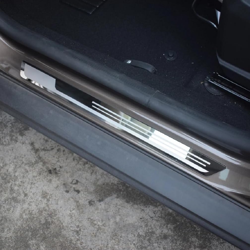 4 Pezzi Battitacco Auto per VW Golf 7/7.5(Nicht GTI R GTD R-Line), Acciaio Inox Anti-Graffio Protezione Portiere Protezione Pedale Adesivi Soglie Accessori