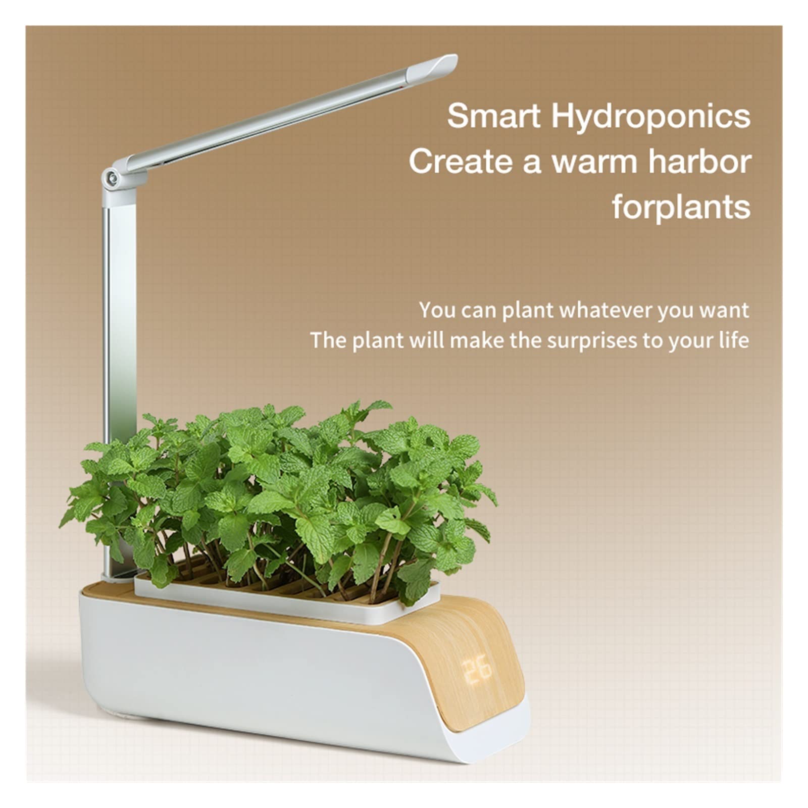 Kit de sistema de cultivo hidropónico, Mini kits hidropónicos inteligentes con luces de cultivo LED ajustables adecuadas for el jardín del hogar, decoración de oficina, regalo para el cuidado y riego