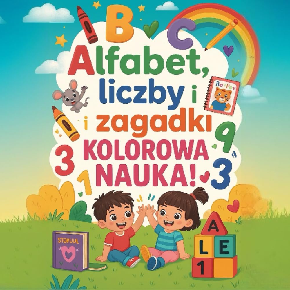 Kolorowanka edukacyjna dla dzieci 3-6 lat:: Nauka alfabetu, liczb i pierwsze łamigłówki