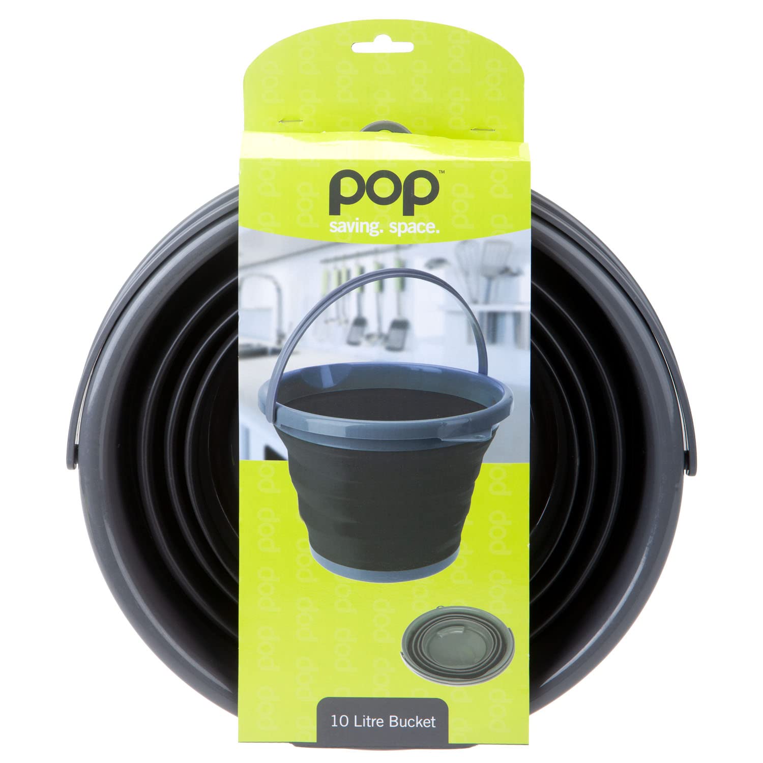 VFM e-Store Pop Collapsible Bucket 10L - Black - Summit