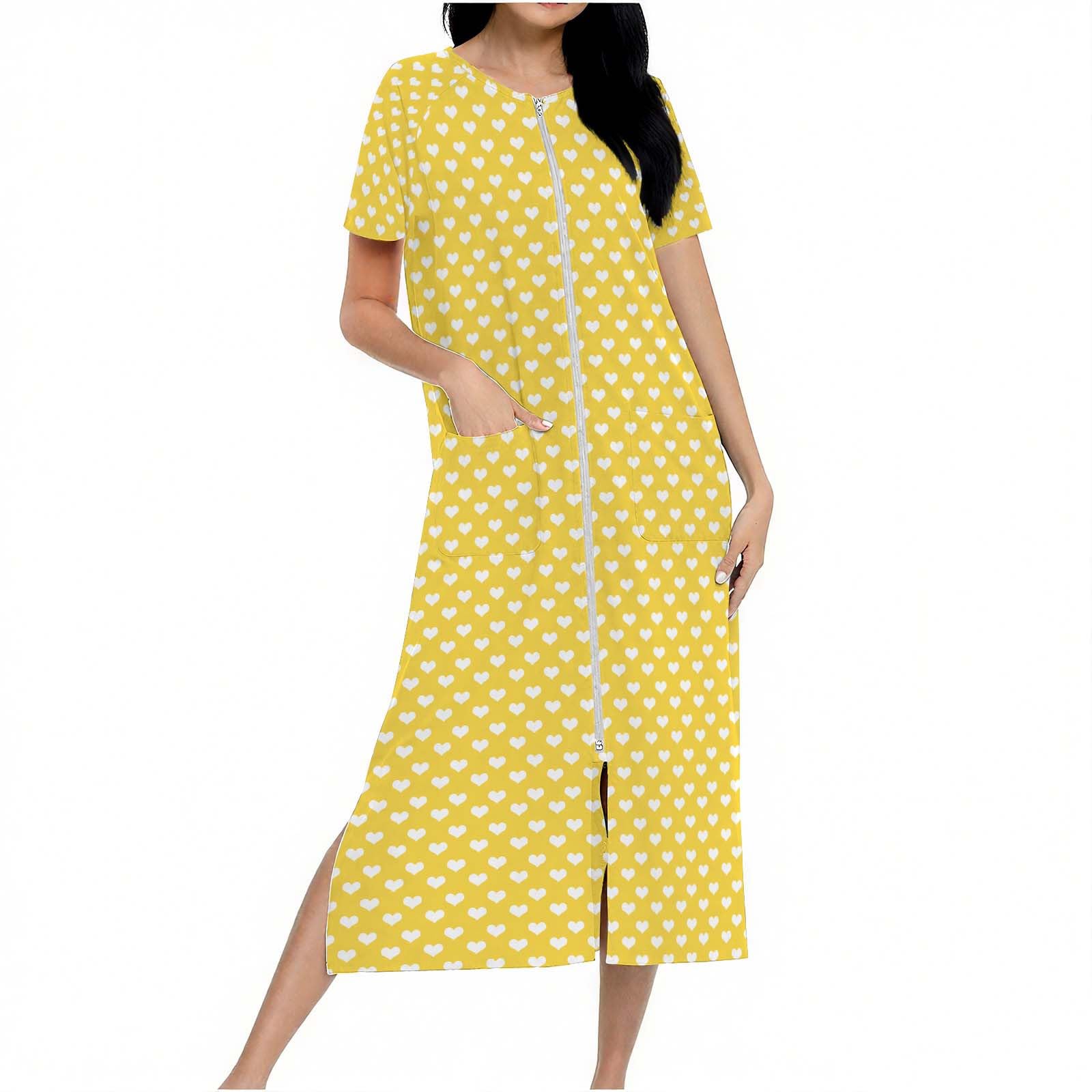 Bath Robe Womens Long Lightweight Shower Bathrobe Short Sleeve Casual Loose Comfy Robes Cute Trendy Bathrobe