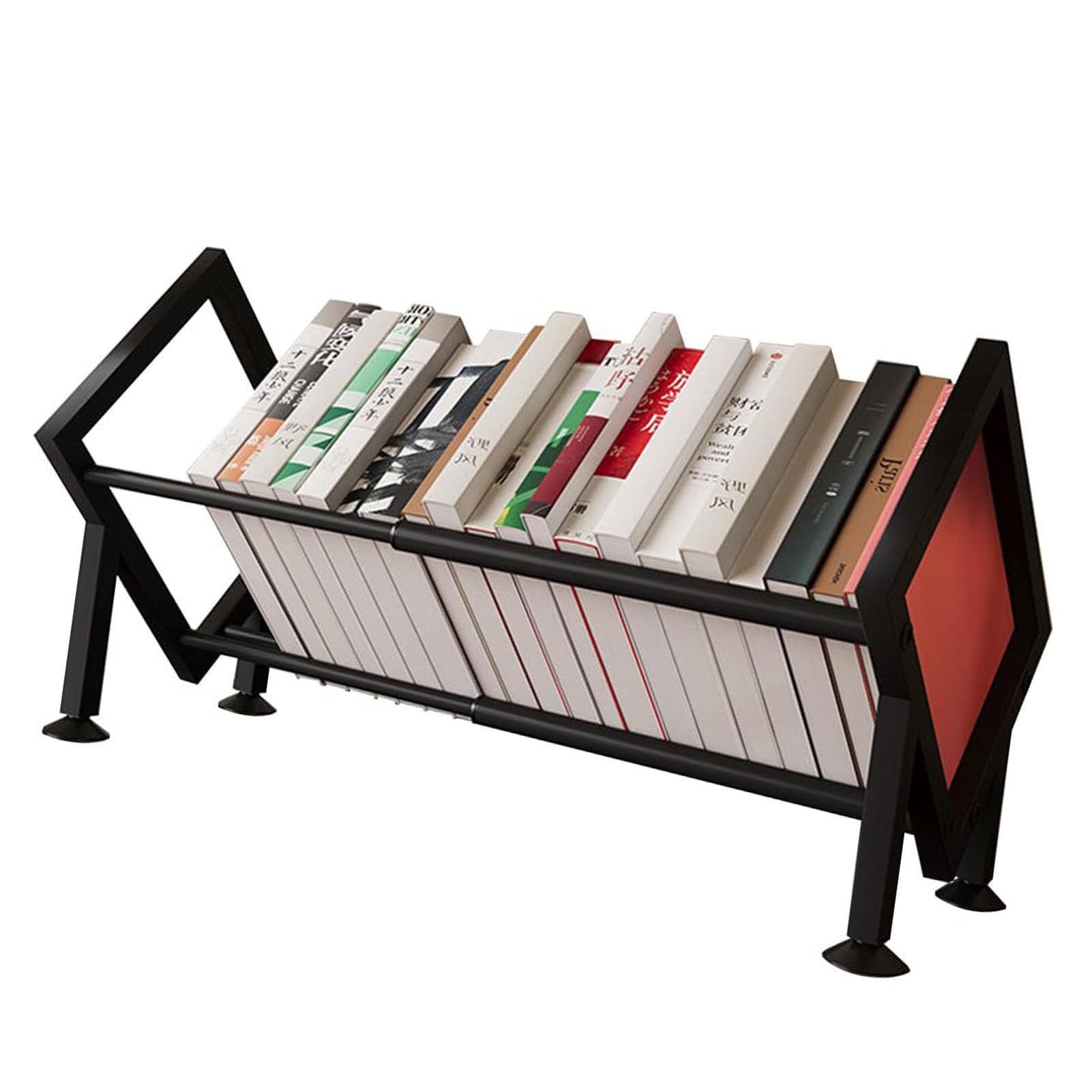 Libreria Inclinabile Espandibile, Organizer Da Scrivania Espandibile, Libreria Da Scrivania In Metallo Per Piccoli Spazi, Organizer Da Scrivanias Per Esporre CD/riviste/libri(Black)