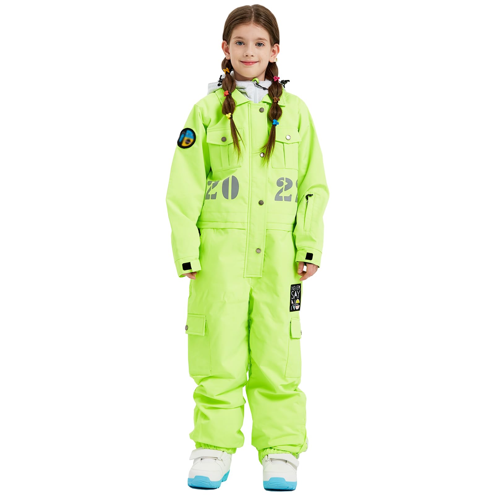 Tuta de Sci Monopezzo Bambini Tuta de Neve Inverno Antivento Impermeabile Tute de Neve Calda per Ragazzi Ragazze